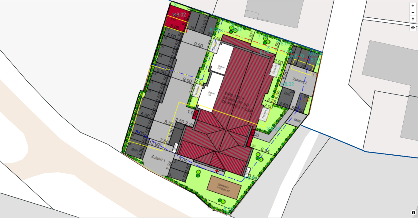 Lageplan des Grundstücks