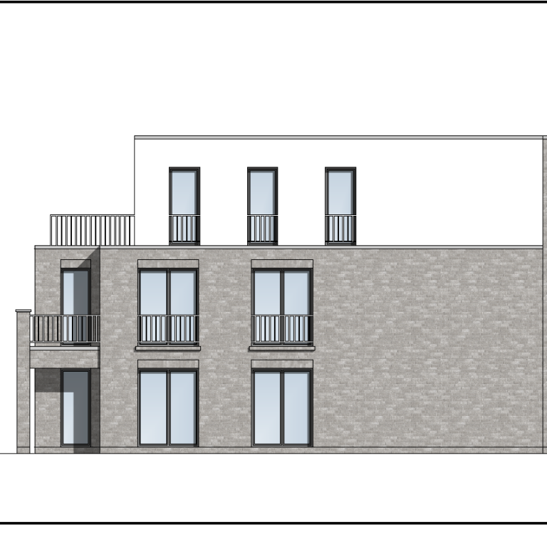 Dieses Foto zeigt die Straßenansicht des Wohngebäudes in Oldenburg / Nadorst