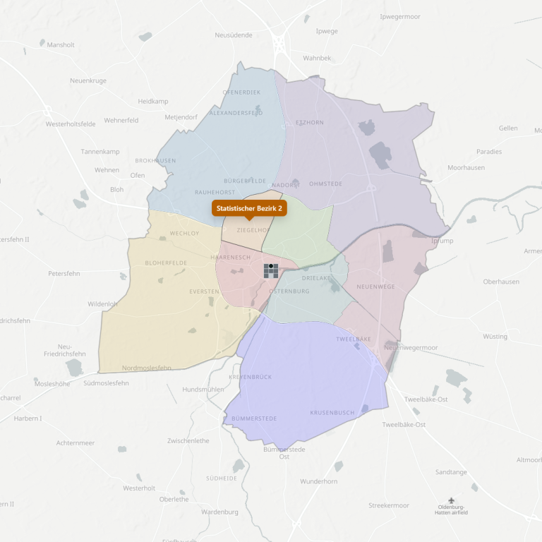 Der statistische Bezirk 2 der Stadt Oldenburg Der statistische Bezirk 2 der Stadt Oldenburg