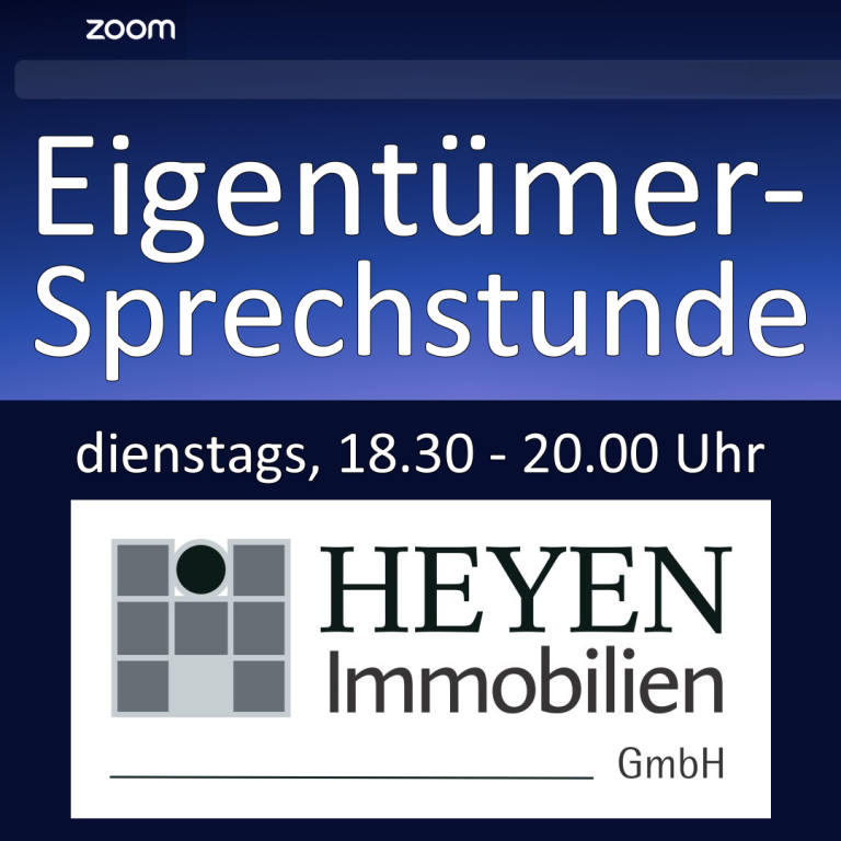 Eigentümer-Sprechstunde via Zoom
