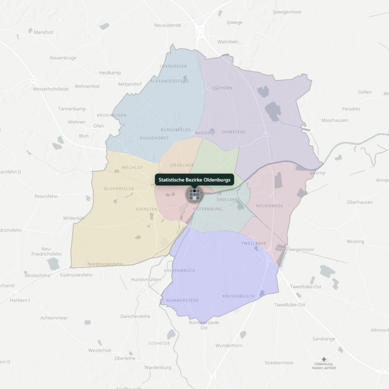 Die neun Stadtbezirke der Stadt Oldenburg (Olbg) Die neun Stadtbezirke der Stadt Oldenburg (Olbg)