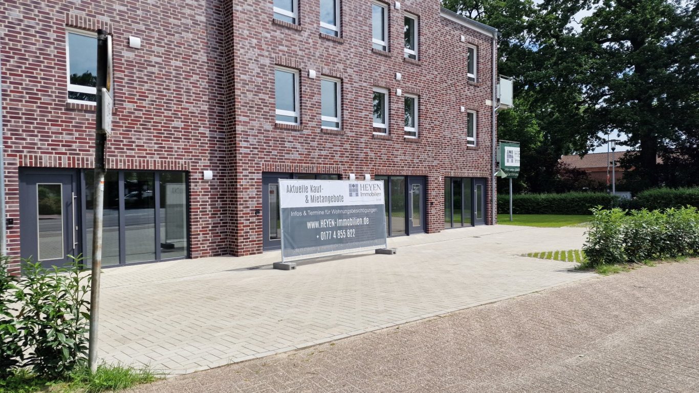 Gebäudeansicht des neuen Wohn- und Geschäftshauses Gebäudeansicht des neuen Wohn- und Geschäftshauses