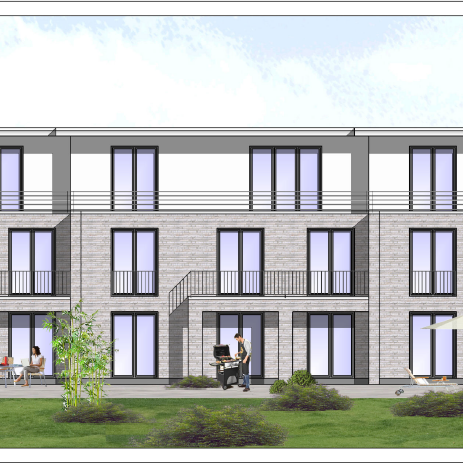 Dieses Foto zeigt die Straßenansicht des Wohngebäudes in Oldenburg / Nadorst