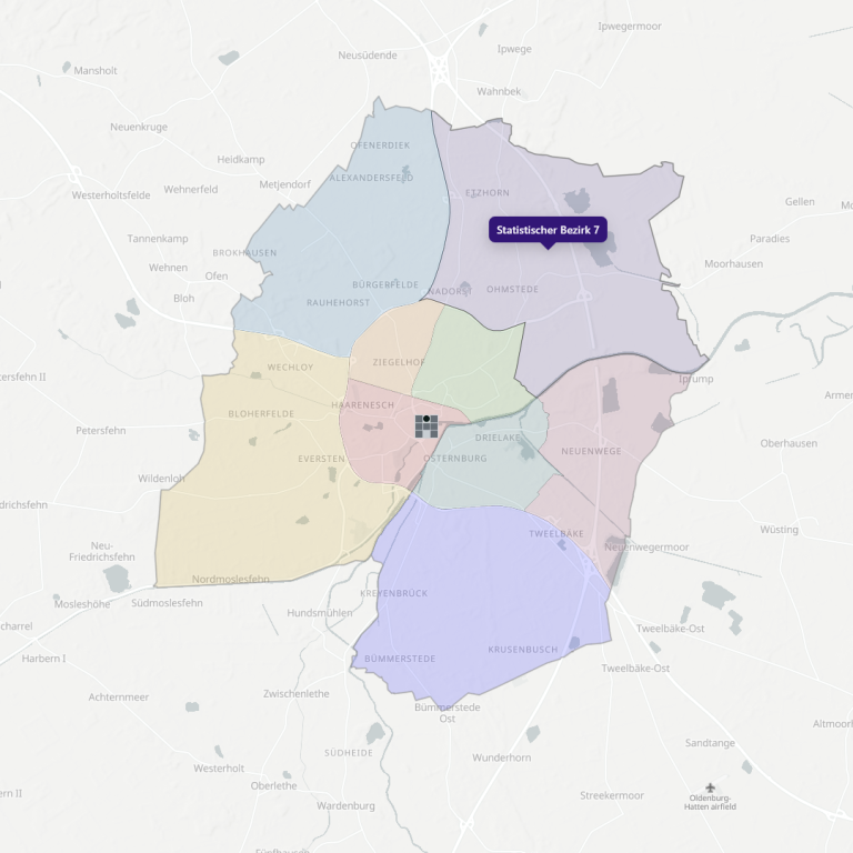 Der statistische Bezirk 7 der Stadt Oldenburg Der statistische Bezirk 7 der Stadt Oldenburg