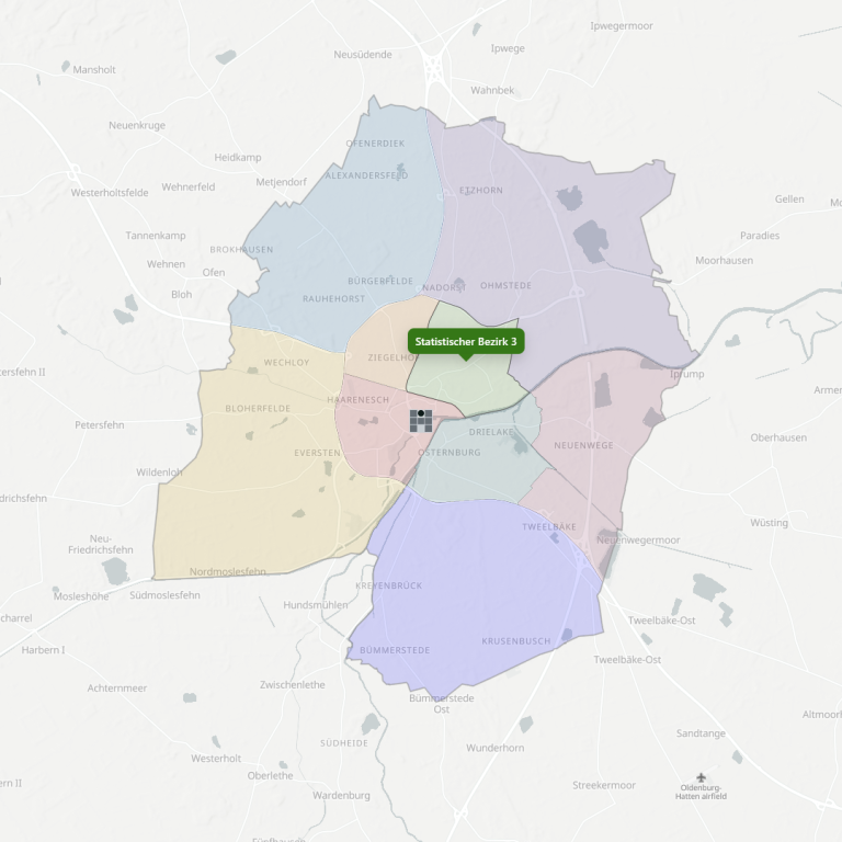 Der statistische Bezirk 3 der Stadt Oldenburg Der statistische Bezirk 3 der Stadt Oldenburg