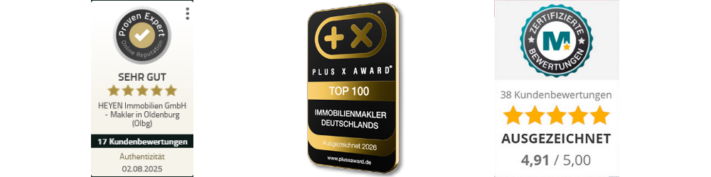 Siegel von Proven Expert, Meinungsmeister & PLUS X AWARD