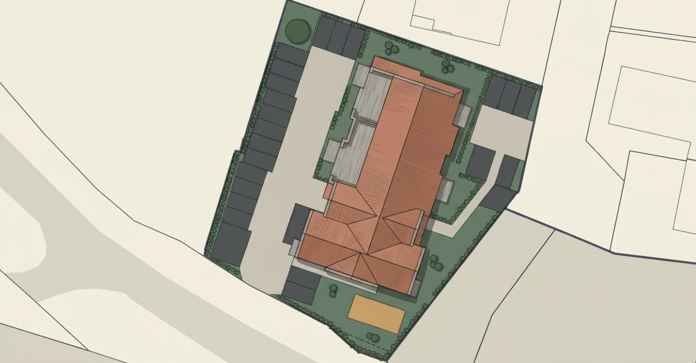 Lageplan des Grundstücks