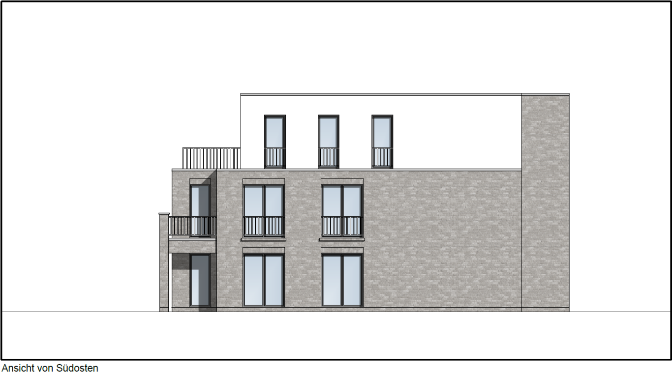 Ansicht von Südosten Gebäude-Ansicht von Südosten