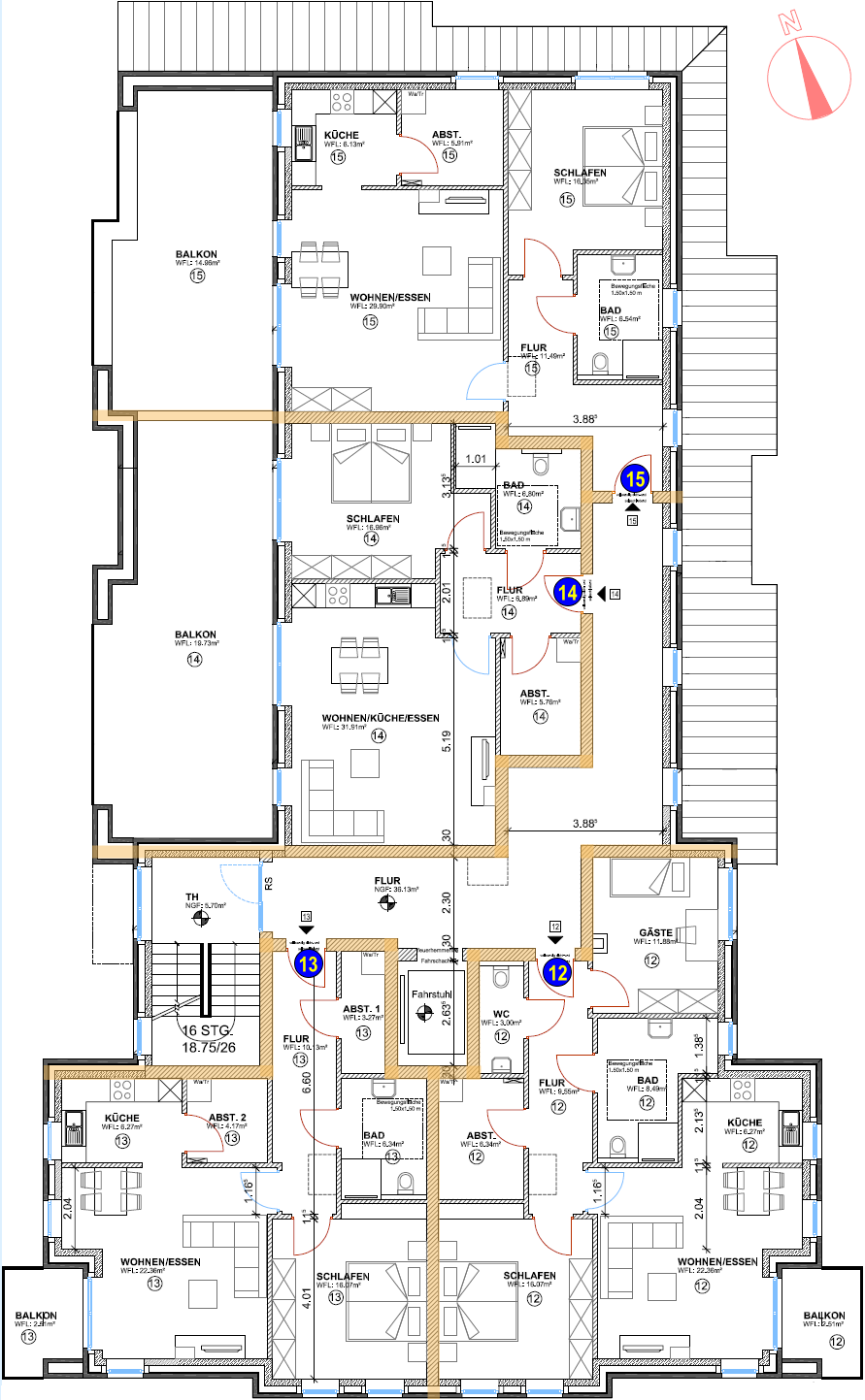 Das komplette 2. Obergeschoss