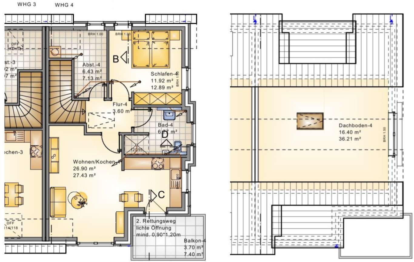 Der Grundriss der Wohnung in Oldenburg / Donnerschwee