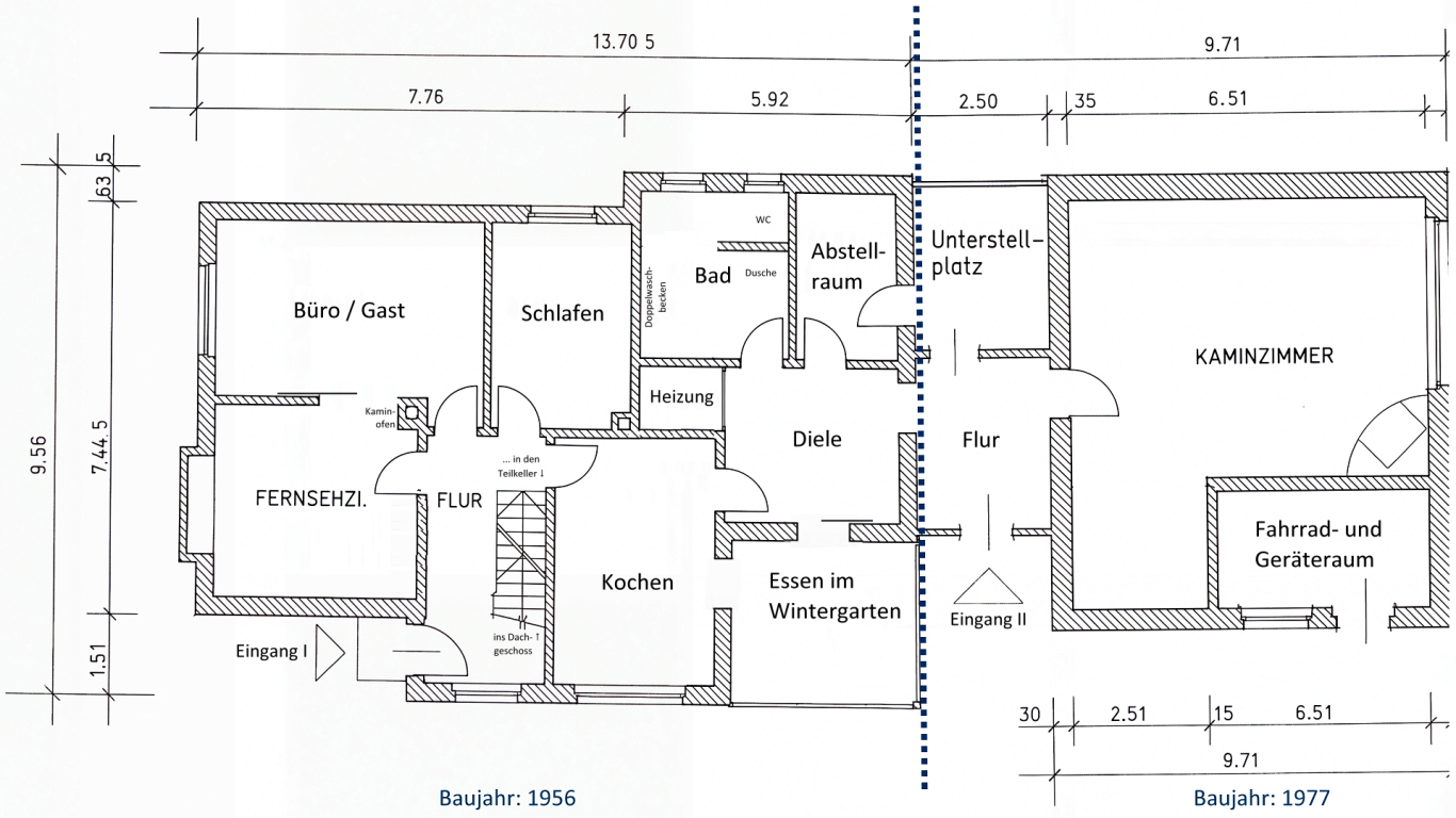 Grundriss des Erdgeschosses Grundriss des Erdgeschosses