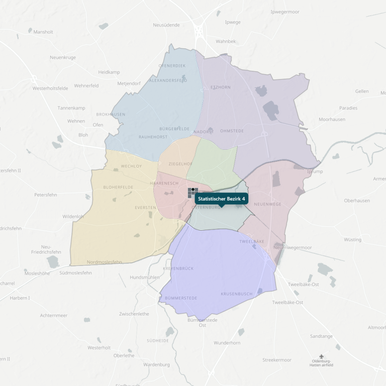 Der statistische Bezirk 4 der Stadt Oldenburg Der statistische Bezirk 4 der Stadt Oldenburg