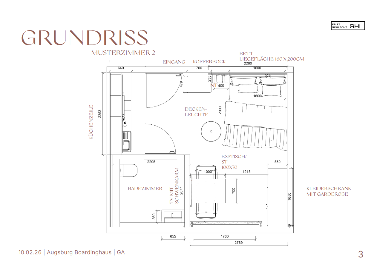 Grundriss eines Apartments Grundriss eines Apartments