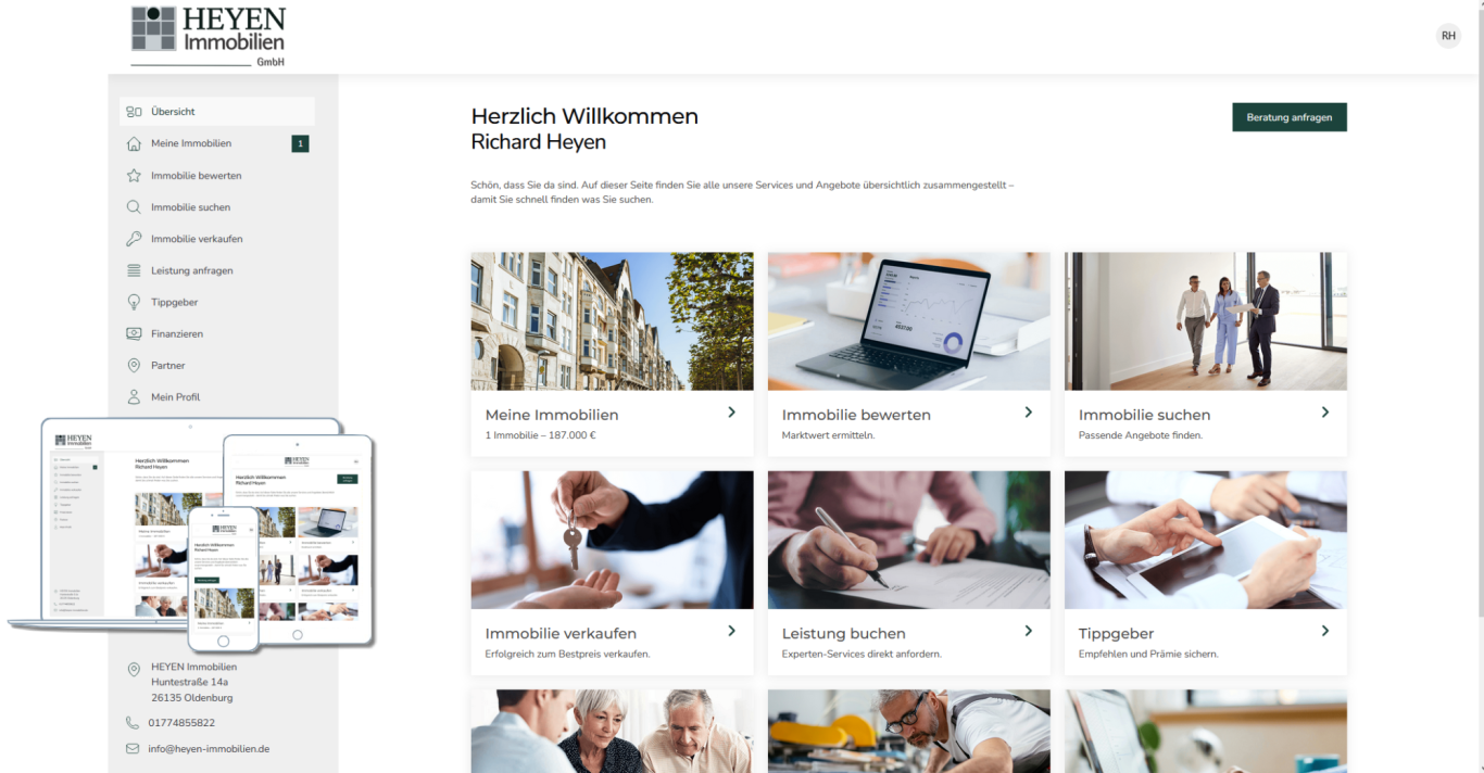 Das neue Kundenportal der HEYEN Immobilien GmbH Das neue Kundenportal der HEYEN Immobilien GmbH