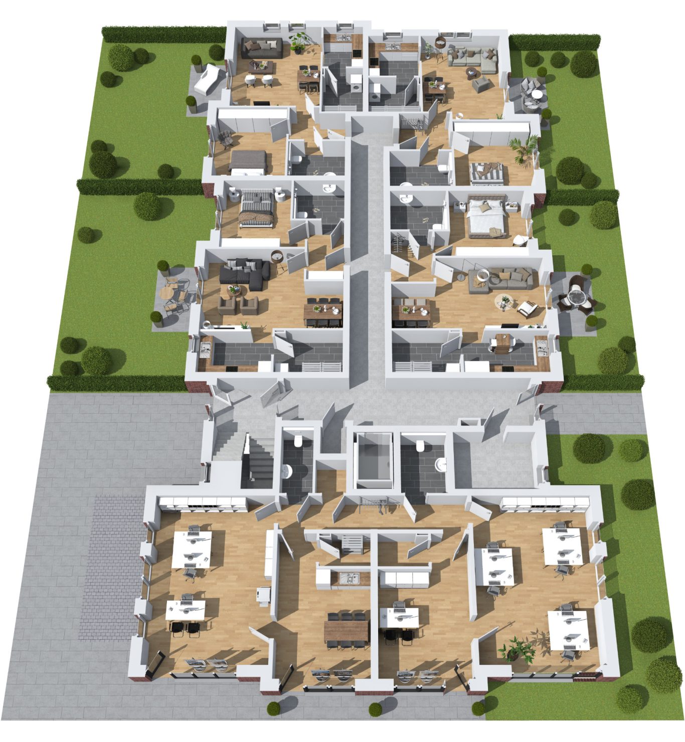 Das Erdgeschoss Das Erdgeschoss als 3D-Grafik
